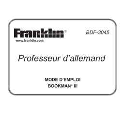 Franklin BOOKMAN III Manuel utilisateur