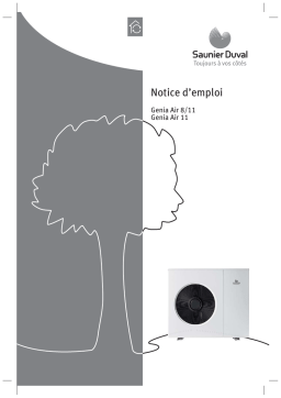 Saunier Duval Genia Air 11 Manuel utilisateur