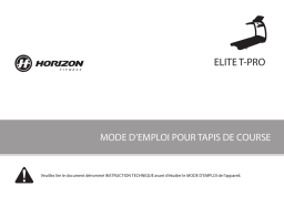 Horizon Fitness ELITE T-PRO Manuel utilisateur