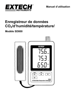 Extech SD800 Manuel utilisateur