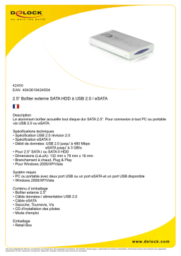 DeLOCK à USB 2.0/eSATA Manuel utilisateur