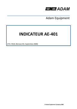 Adam Equipment AE-401: Chat IA & Téléchargement PDF