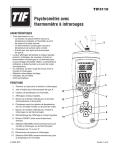 TIF TIF3110 Manuel utilisateur