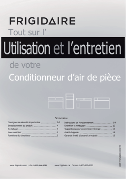 Frigidaire conditionneur d’air de pièce Manuel utilisateur