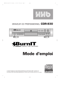 HHB BurnIT CDR-830 : Mode d'emploi + Chat IA Intégré