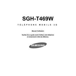 Samsung SGH T469W Manuel utilisateur