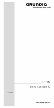Grundig Steno-Cassette 30 Manuel utilisateur