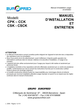 CPK, CCK, CSK, CSKC : Manuel d'installation + IA