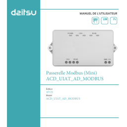 Daitsu Pasarela Modbus ACD Compact Manuel utilisateur