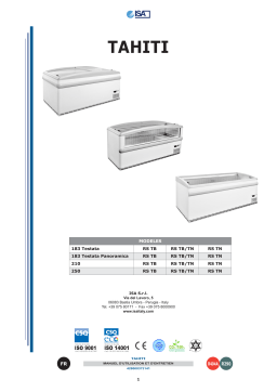 ISA TAHITI 210 R404A Manuel utilisateur