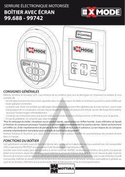 Mottura XMODE Display escutcheon Manuel du propriétaire