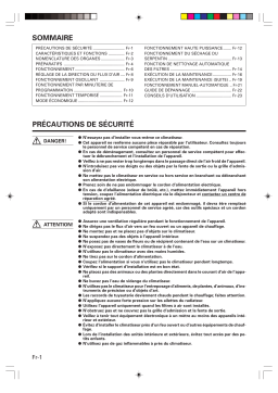 Fujitsu AWF18UIA Manuel utilisateur