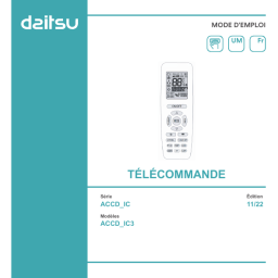 Daitsu ACCD_IC ACCD_IC3 Télécommande : Guide d'utilisation | AI Chat & PDF Access