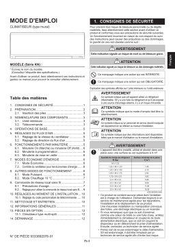 KN Série KN Climatiseur Mural: Guide d'IA et PDF