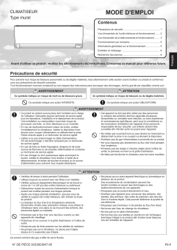 Manuel d'utilisation du climatiseur mural | Assistance IA