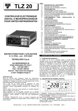 Tecfrigo ARM. EXP.BAROCCA 500 R TN Manuel utilisateur