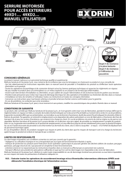 Mottura XDRIN 49XD1, 49XD2 Manuel Utilisateur + Chat IA