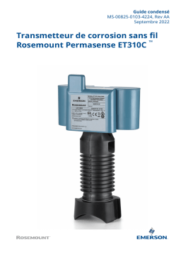 Rosemount Transmetteur de corrosion sans fil Permasense ET310C Mode d'emploi