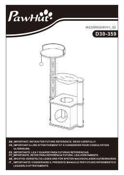 PawHut D30-359 Arbre à Chat : Chat IA & Téléchargement PDF
