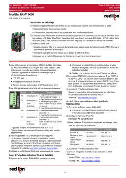 Sixnet RAM 9000 Guide de démarrage rapide