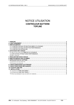 TOPLINE Contrôleur Batterie: IA Chat & PDF Manuel