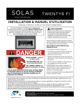 Solas TWENTY6 FI Insert Installation manuel