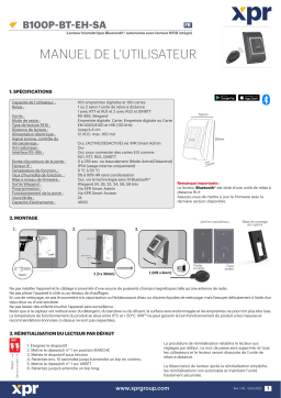 xpr B100P-BT-EH-SA Manuel du propriétaire