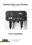 nke Marine Electronics Interface dual loch sondeur Manuel utilisateur