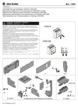 Allen-Bradley 140G LSIG-MM Trip Unit Guide d'installation