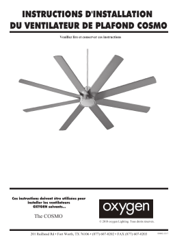 COSMO Ventilateur de plafond : Guide d'installation + IA