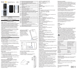 Beafon SL645plus Guide de démarrage rapide