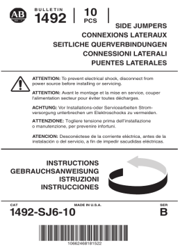 Allen-Bradley SIDE JUMPERS Guide d'installation