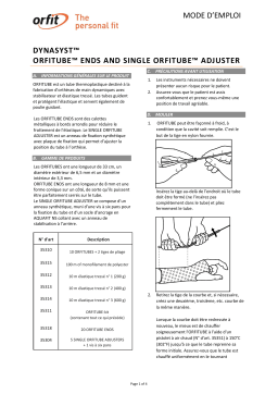 orfit Orfitube ends Mode d'emploi