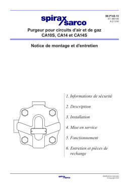 Spirax Sarco CA10S Manuel utilisateur