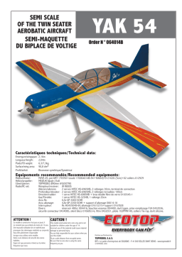 ECOTOP YAK 54 Notice et Chat IA
