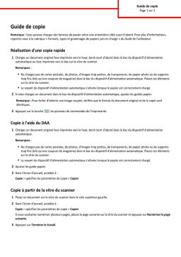 Lexmark MX611: Guide de Copie | AI Chat & PDF Access