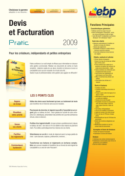 EBP Gamme Pratic Pratic 2009: Chat IA et PDF T&eacute;l&eacute;chargement