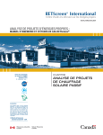 RETScreen Chauffage solaire passif : Manuel + IA