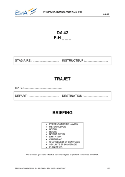 Esma DA42 IFR Manuel utilisateur