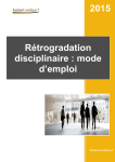 R&eacute;trogradation disciplinaire : Mode d'emploi | AI Chat &amp; PDF Download