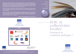 Avise Scic et collectivités locales Mode d'emploi