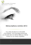 R&eacute;inscriptions Universit&eacute; d'Auvergne 2013 | PDF + IA