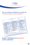 Check-list S&eacute;curit&eacute; Bloc Op&eacute;ratoire : Chat IA &amp; PDF