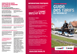 Réseau 67 10 voyages Mode d'emploi