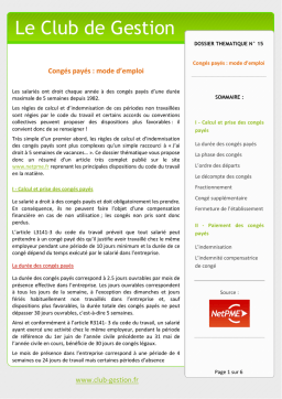 Congés payés: Guide + Chat IA & Téléchargement PDF