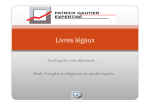 PATRICK GAUTIER EXPERTISE Registre unique d'&eacute;valuation des risques professionnels Mode d'emploi