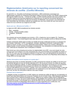 Minerais de conflit : Guide d'info avec IA et PDF