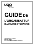 Guide Organisateur Activit&eacute;s UQO: Chat IA &amp; PDF