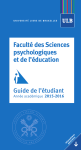 ULB Guide de l'&eacute;tudiant Mode d'emploi