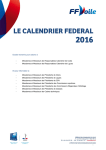 Calendrier F&eacute;d&eacute;ral FFVoile 2016 + AI Chat &amp; PDF